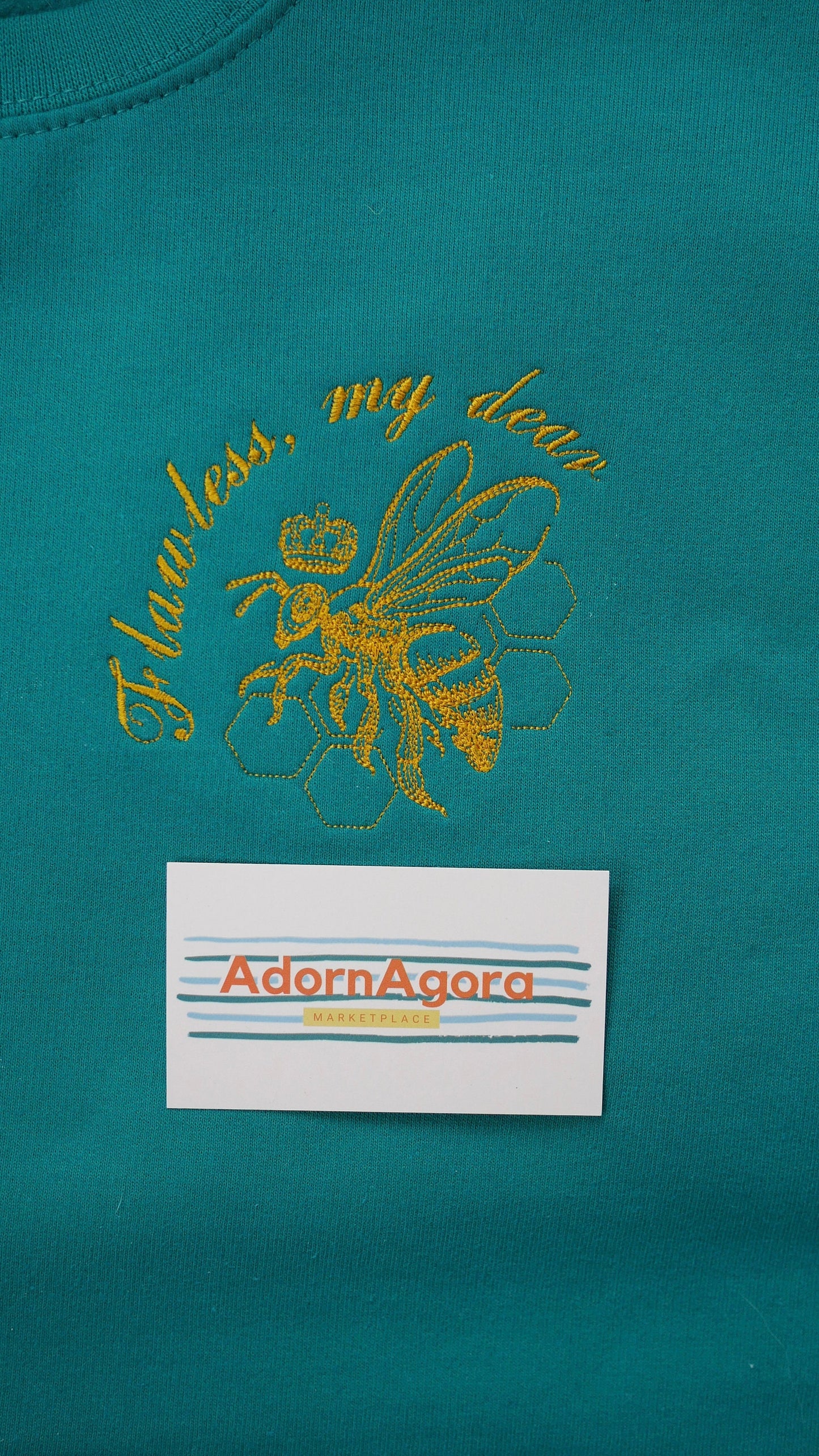 Bridgerton Inspired Machine Embroidered Sweatshirt "Flawless, my dear" Quote