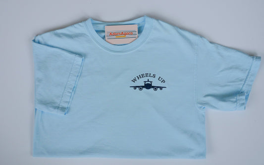 Criminal Minds Inspired Wheels Up Machine Embroidered Short Sleeve T-Shirt