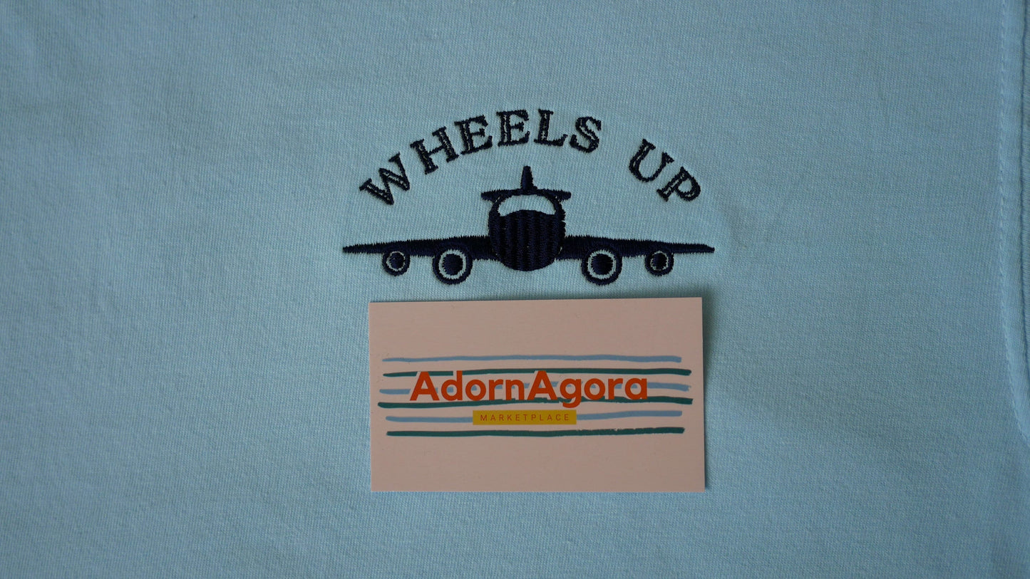 Criminal Minds  Inspired Wheels Up Machine Embroidered Short Sleeve T-Shirt