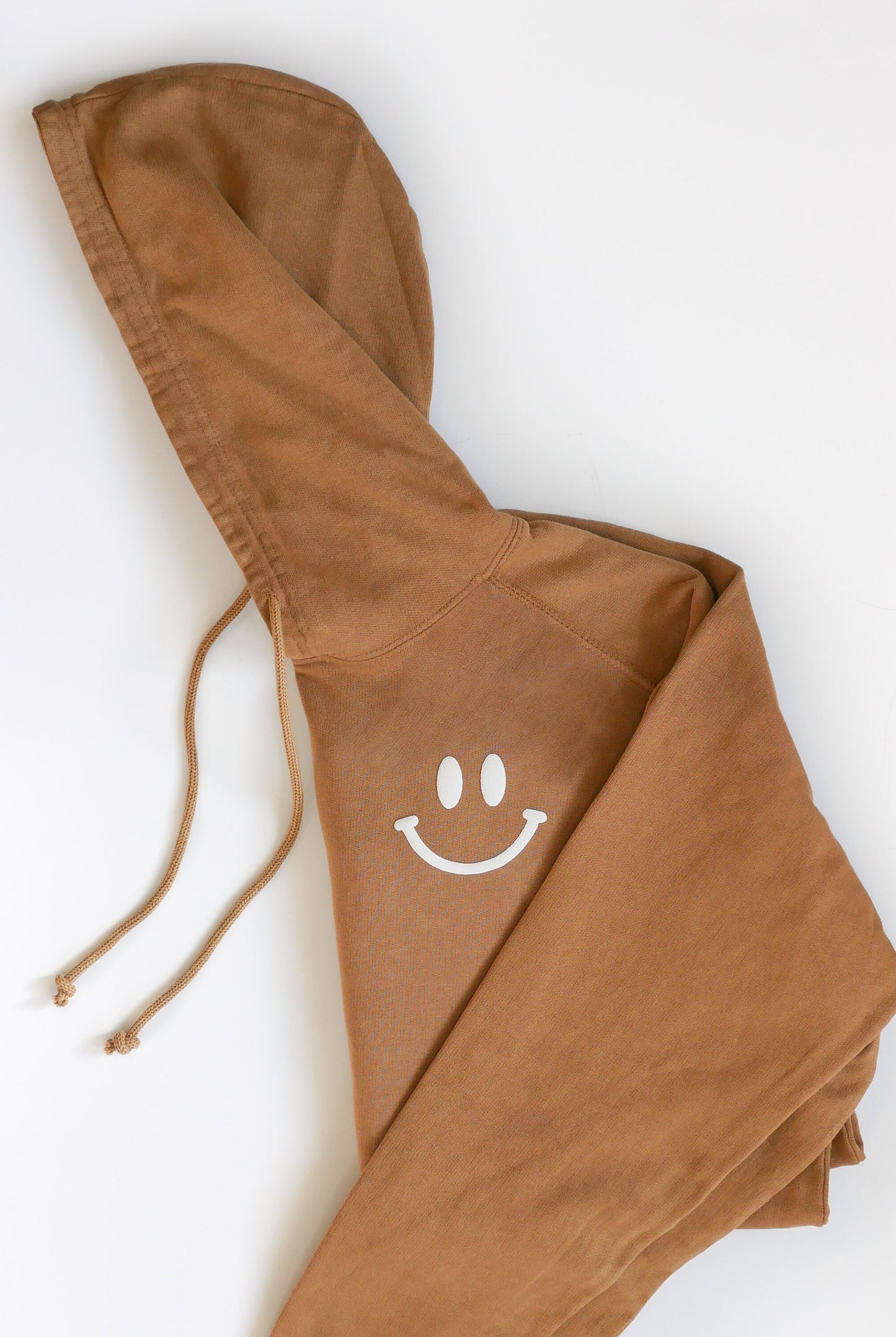 Smiley Face Doing My Best 3D Puff Designed Camel Hoodie